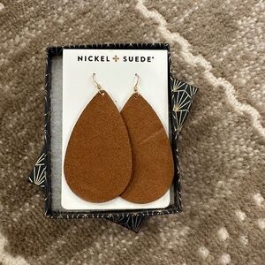 Nickel & Suede Earrings